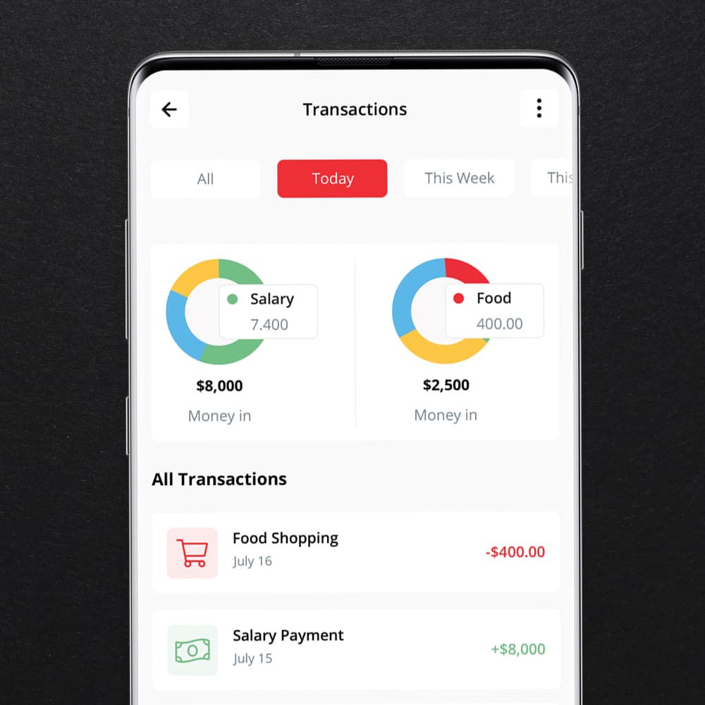 Finance Transactions Mobile App